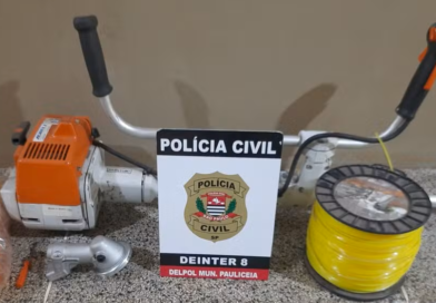 Paulicéia – Polícia Civil recupera roçadeira a combustão furtada de concessionária de rodovias