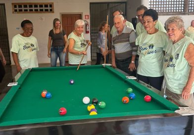 Tupi Paulista –  Mesa de bilhar para  idosos