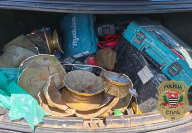 Junqueirópolis – Polícia Civil recupera quase 40kg em peças de bronze furtadas de sepulturas