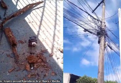 Promissão – Uma mulher sofreu uma descarga elétrica enquanto varria a calçada